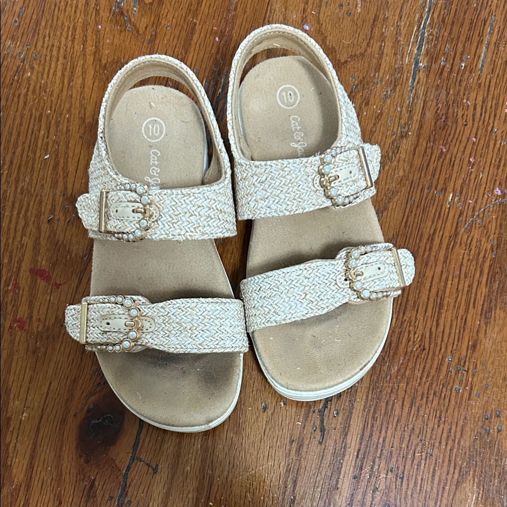 Cat & Jack Kids' Tan Woven Sandals